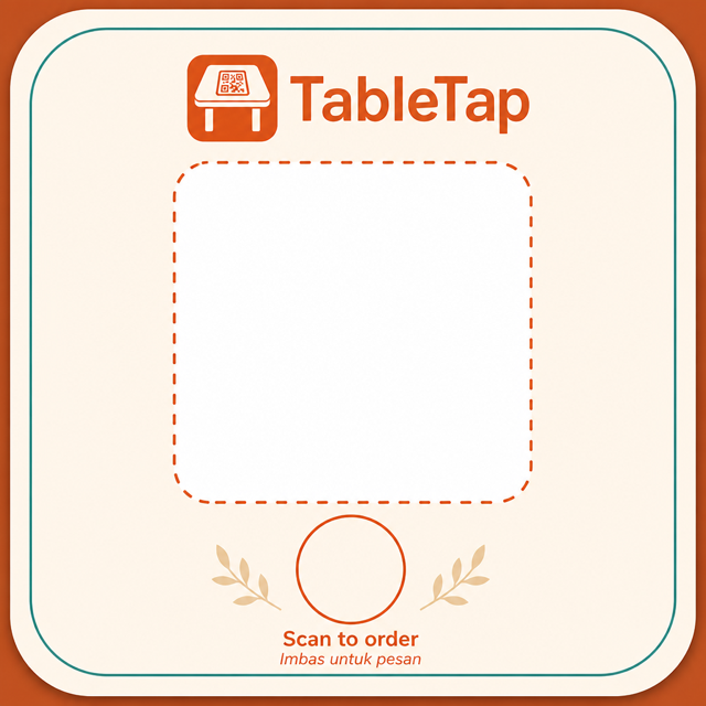 QR sticker meja